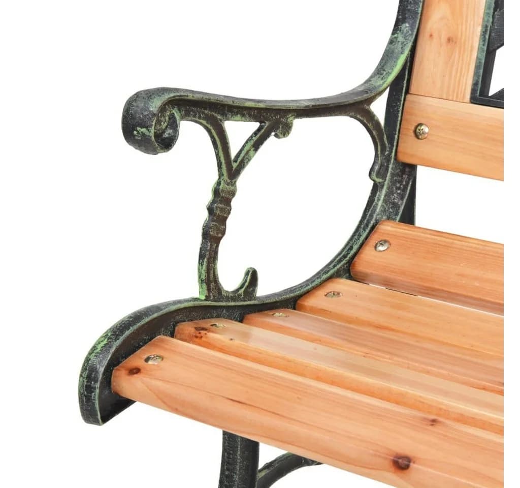 vidaXL Gartenbank 116 cm Gusseisen und Massivholz Tanne Braun - Bild 4