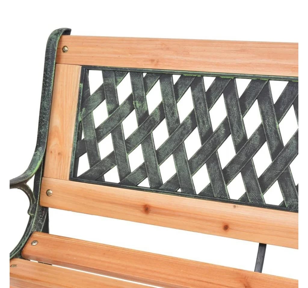 vidaXL Gartenbank 116 cm Gusseisen und Massivholz Tanne Braun - Bild 5