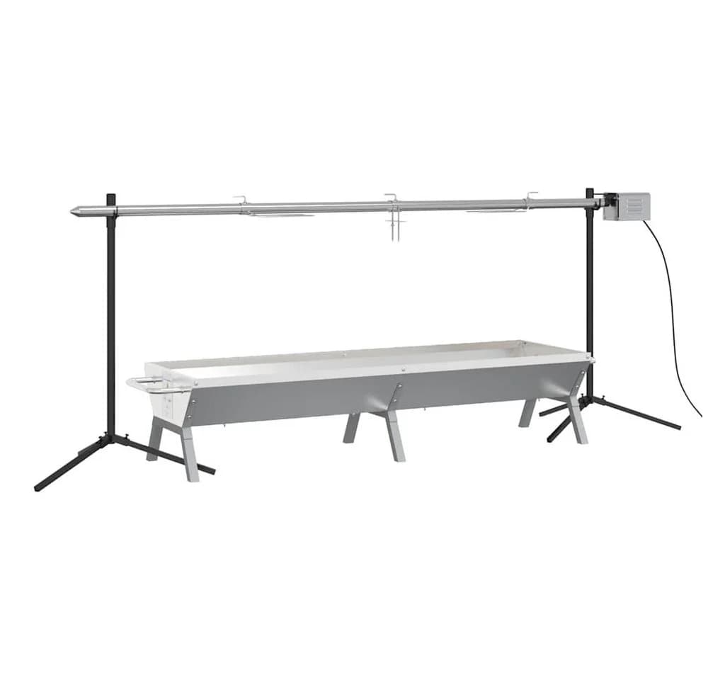 vidaXL Grillkamin Rotisserie-Grill Automatisch Edelstahl Silber - Bild 2