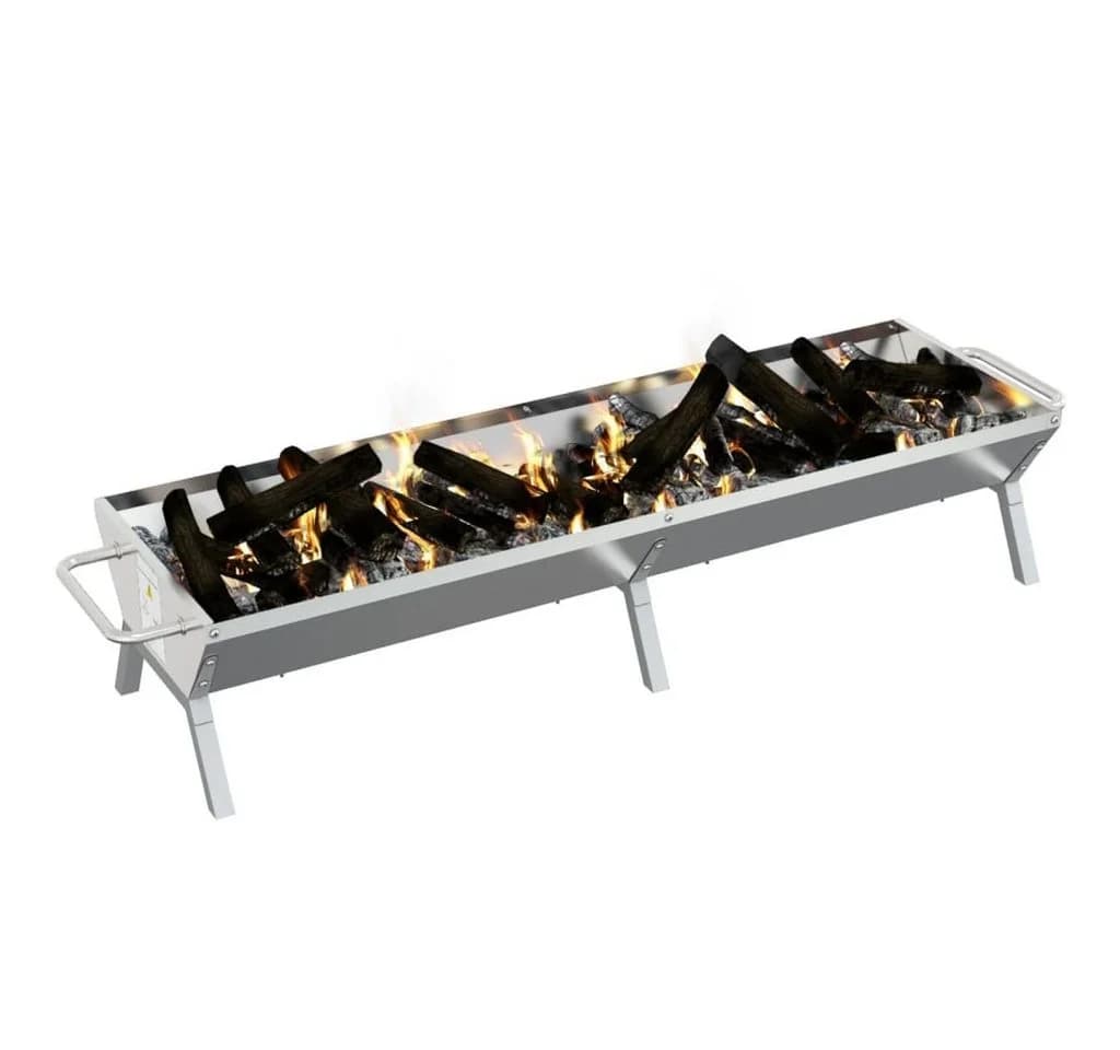 vidaXL Grillkamin Edelstahl Silber - Bild 3