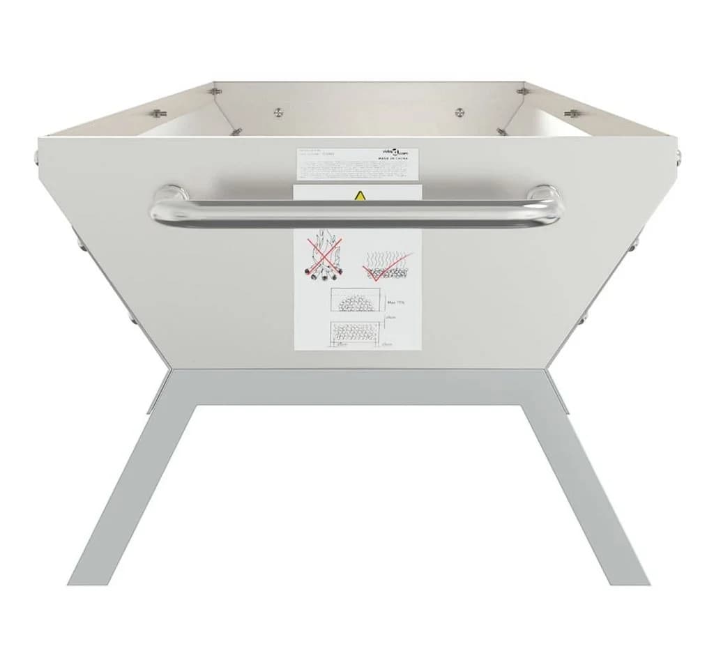 vidaXL Grillkamin Edelstahl Silber - Bild 5