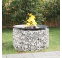 vidaXL Gabionen-Feuerstelle Verzinktes Eisen Silber Bild 1