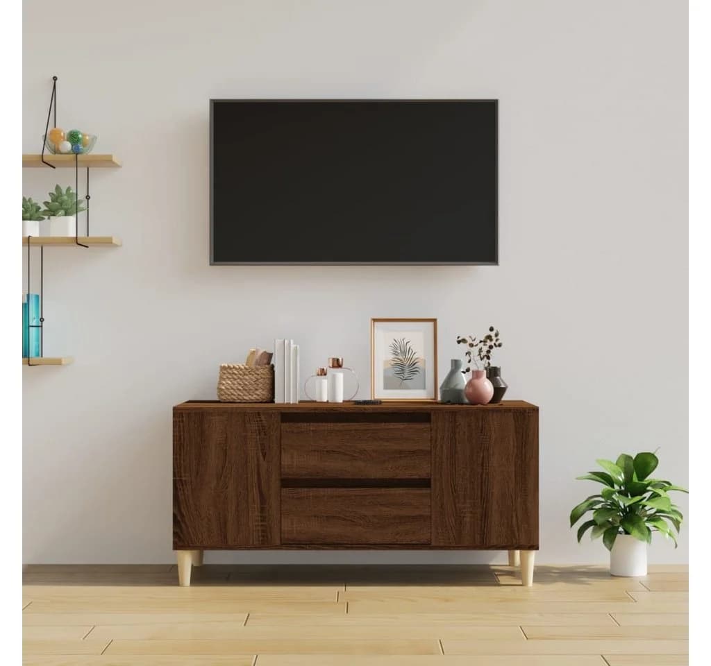 vidaXL TV-Schrank Braun Eichen-Optik 102x44,5x50 cm Holzwerkstoff - Bild 3