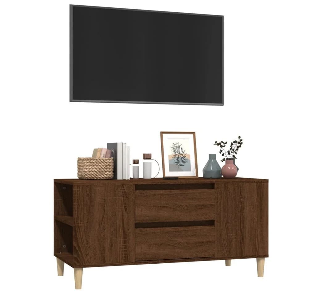 vidaXL TV-Schrank Braun Eichen-Optik 102x44,5x50 cm Holzwerkstoff - Bild 4