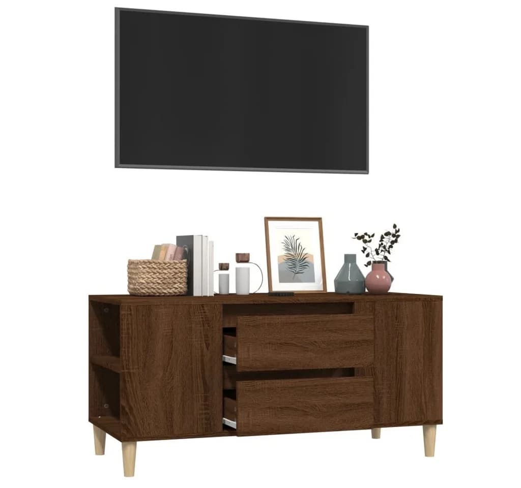 vidaXL TV-Schrank Braun Eichen-Optik 102x44,5x50 cm Holzwerkstoff - Bild 5