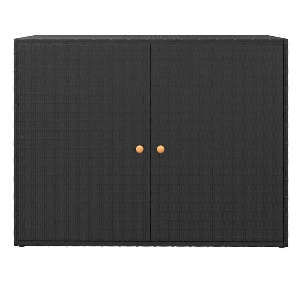 VIDAXL Garten-Geräteschrank Schwarz Polyrattan - Bild 4