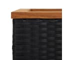 vidaXL Pflanzkübel Schwarz PE-Rattan 40x40x80 cm Bild 4