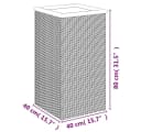 vidaXL Pflanzkübel Schwarz PE-Rattan 40x40x80 cm Bild 5