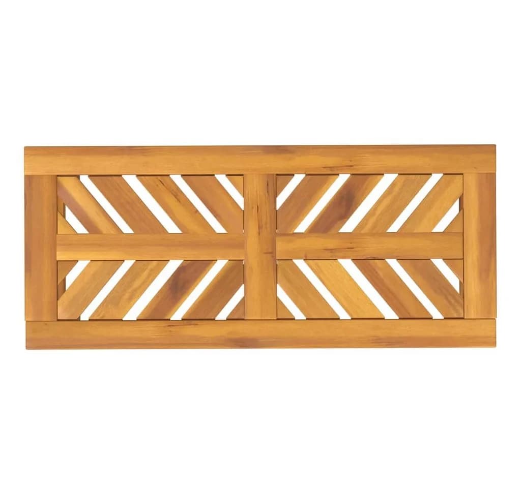 vidaXL Gartenbank 80 cm Massivholz Fischgräten-Design - Bild 5