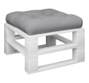 vidaXL Sitzauflage Palettenkissen Grau 50x50x12 cm Bild 3