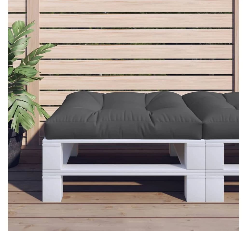 vidaXL Sitzauflage Schwarz 80x80 cm Polyester
