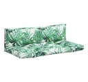 vidaXL Sitzauflage Palettenkissen 2-tlg. Blattmuster Polyester Bild 2