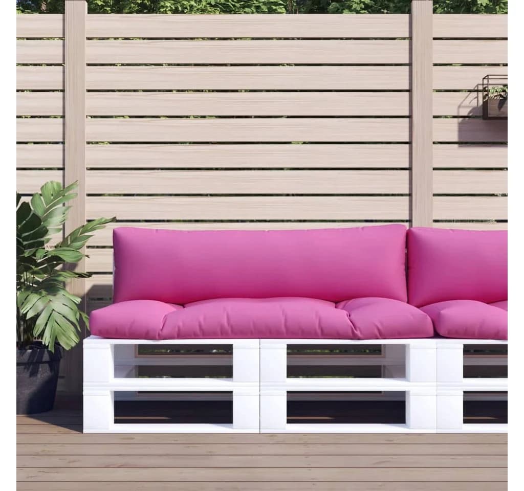 vidaXL Sitzauflage Palettenkissen 2 Stk. Rosa Oxford-Gewebe