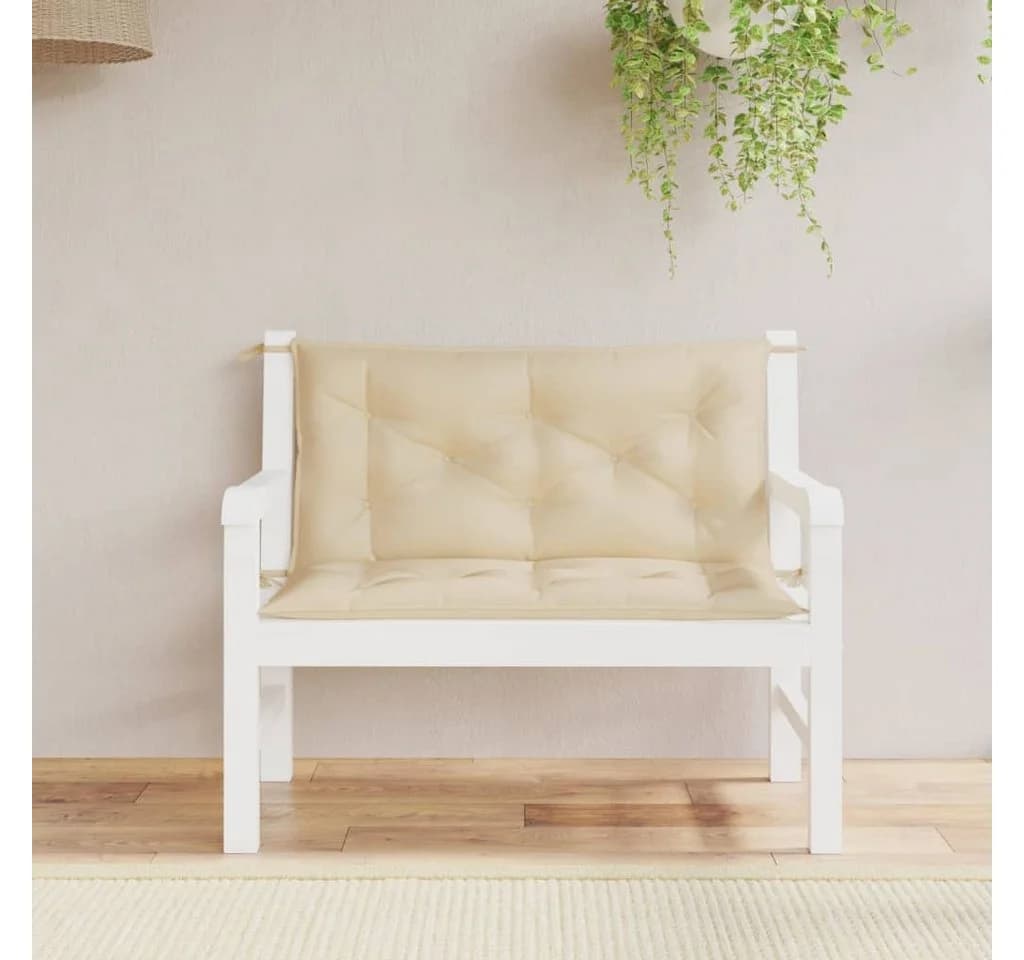 vidaXL Gartenbankauflage Beige Oxford-Gewebe Wasserabweisend