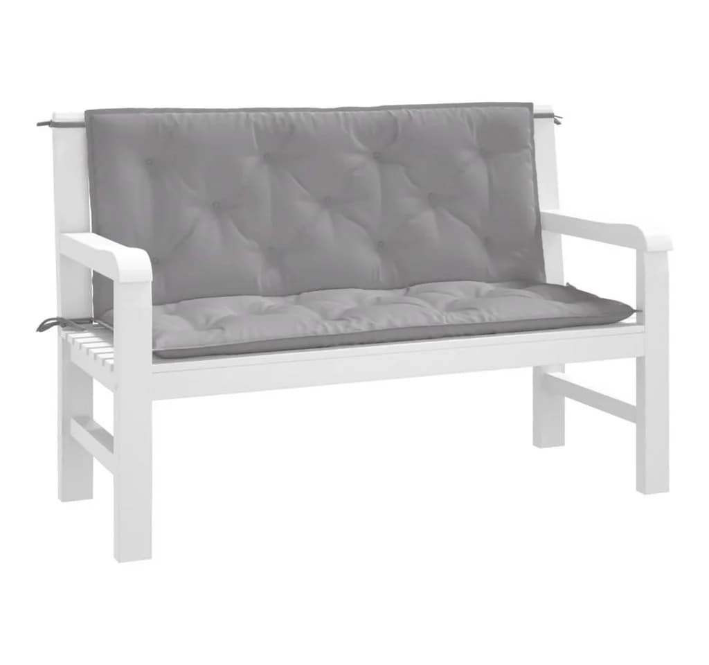 vidaXL Sitzauflage Gartenbank Grau Oxford-Gewebe 2 Stk. - Bild 3