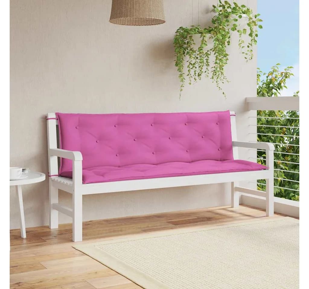 vidaXL Sitzauflage Gartenbank 2 Stk. Rosa Polyester