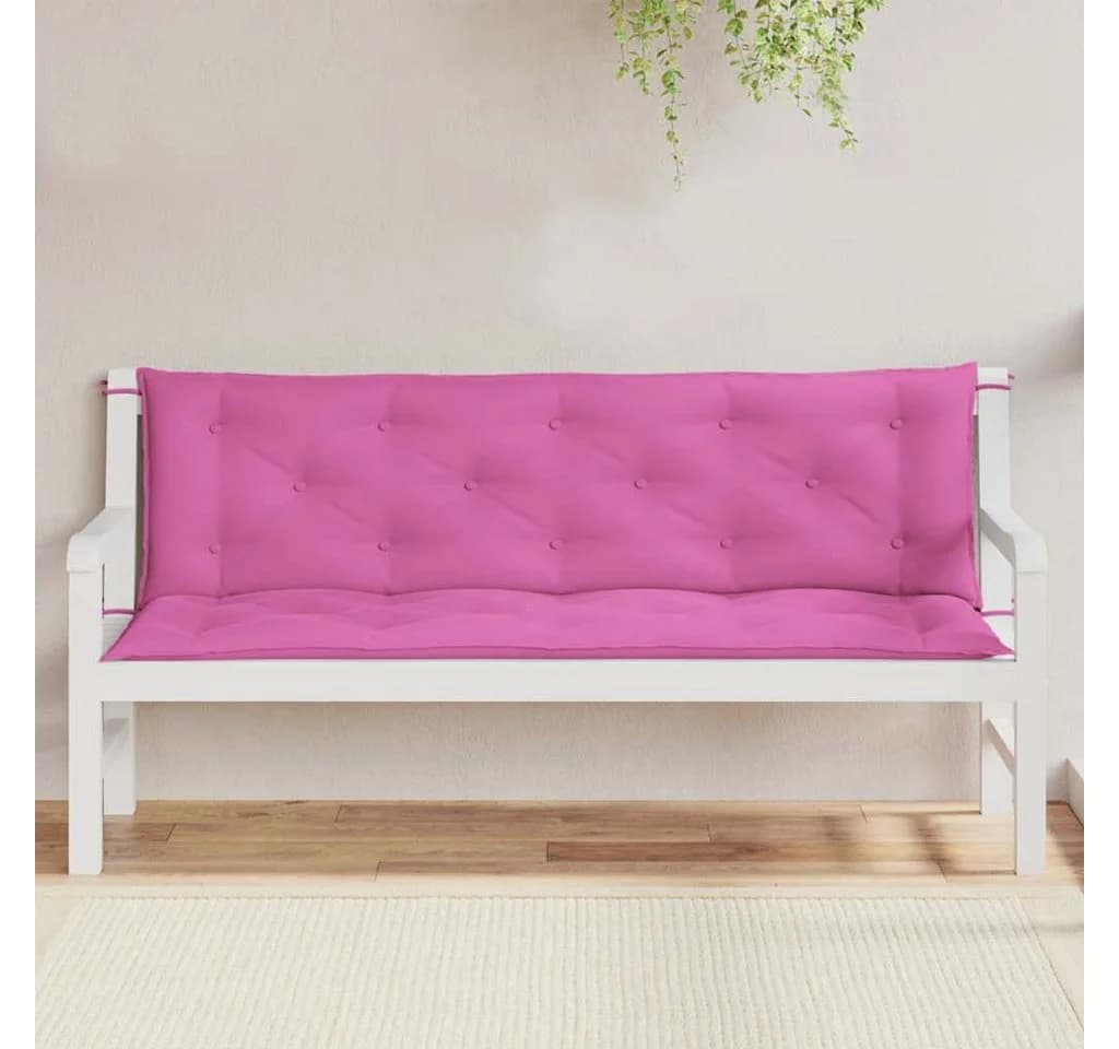 vidaXL Sitzauflage Gartenbank 2 Stk. Rosa Polyester - Bild 3