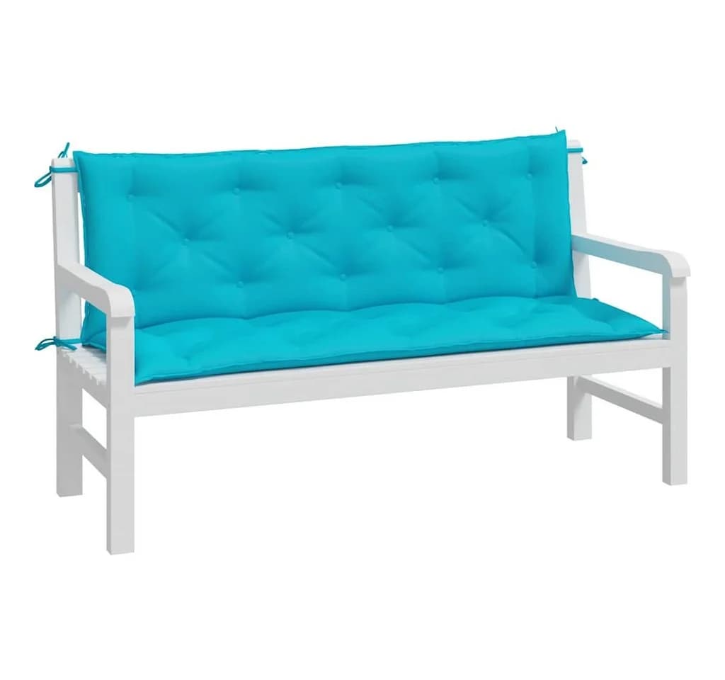 vidaXL Sitzauflage Gartenbank Türkis Polyester - Bild 4