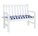 vidaXL Gartenbankauflage Blau/Weiß Gestreift Polyester Bild 3