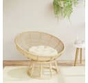 vidaXL Sitzauflage Kissen Rund Creme Oxford-Gewebe Bild 1