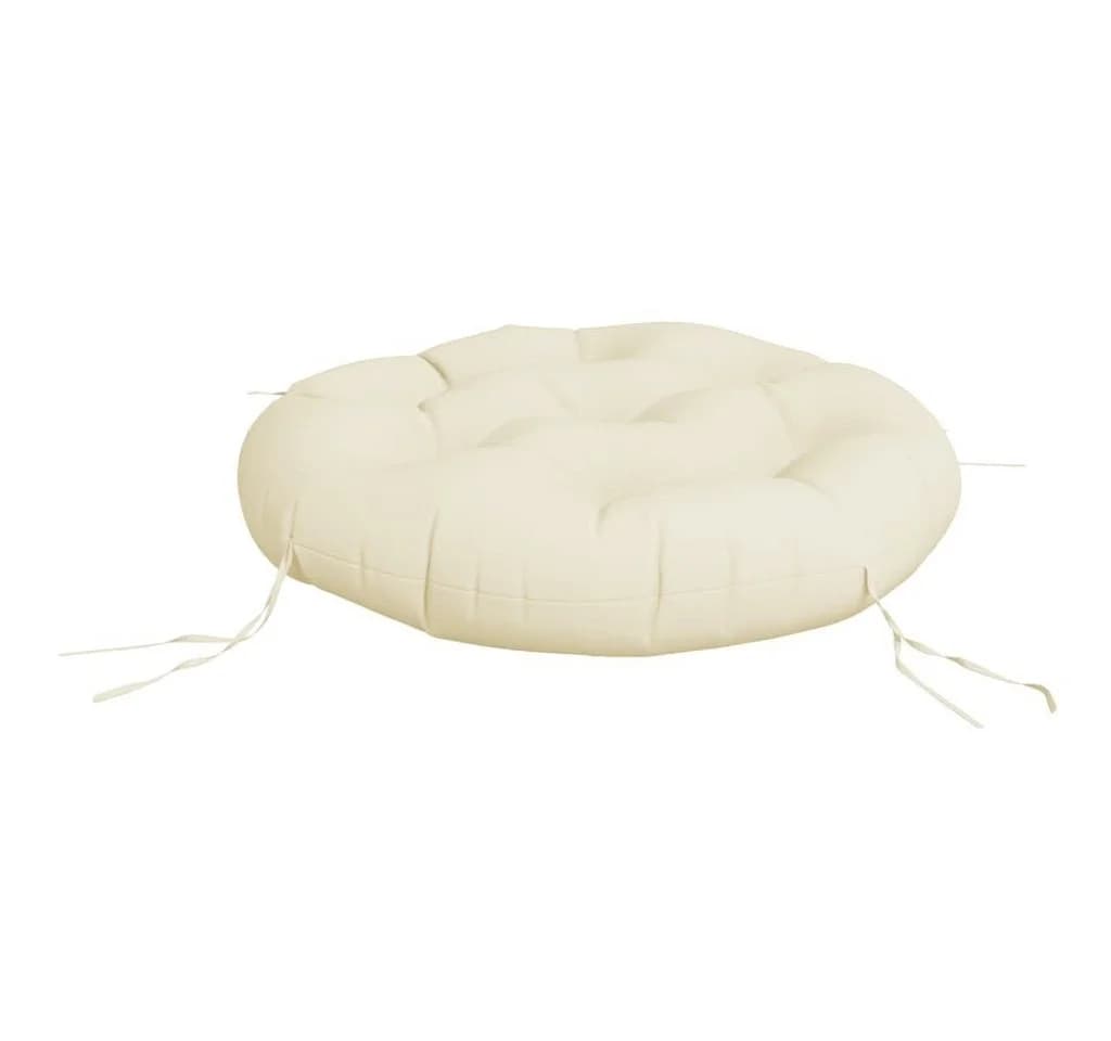 vidaXL Sitzauflage Kissen Rund Creme Oxford-Gewebe - Bild 4