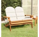 vidaXL Adirondack-Gartenbank mit Kissen Massivholz Beige Bild 1