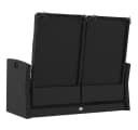 vidaXL Gartenbank Schwarz Poly Rattan mit Liegefunktion Bild 5