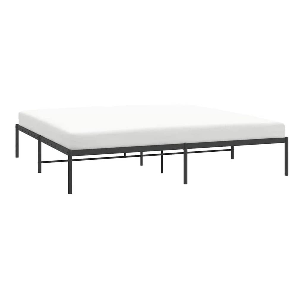 vidaXL Bettgestell Metall Schwarz 180x200 cm - Bild 3