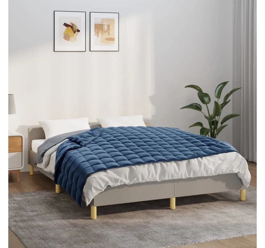 vidaXL Gewichtsdecke Blau 140x200 cm 6 kg
