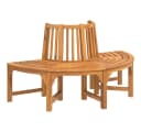 vidaXL Gartenbank Baumbank Halbrund Massivholz Eukalyptus Braun Bild 2