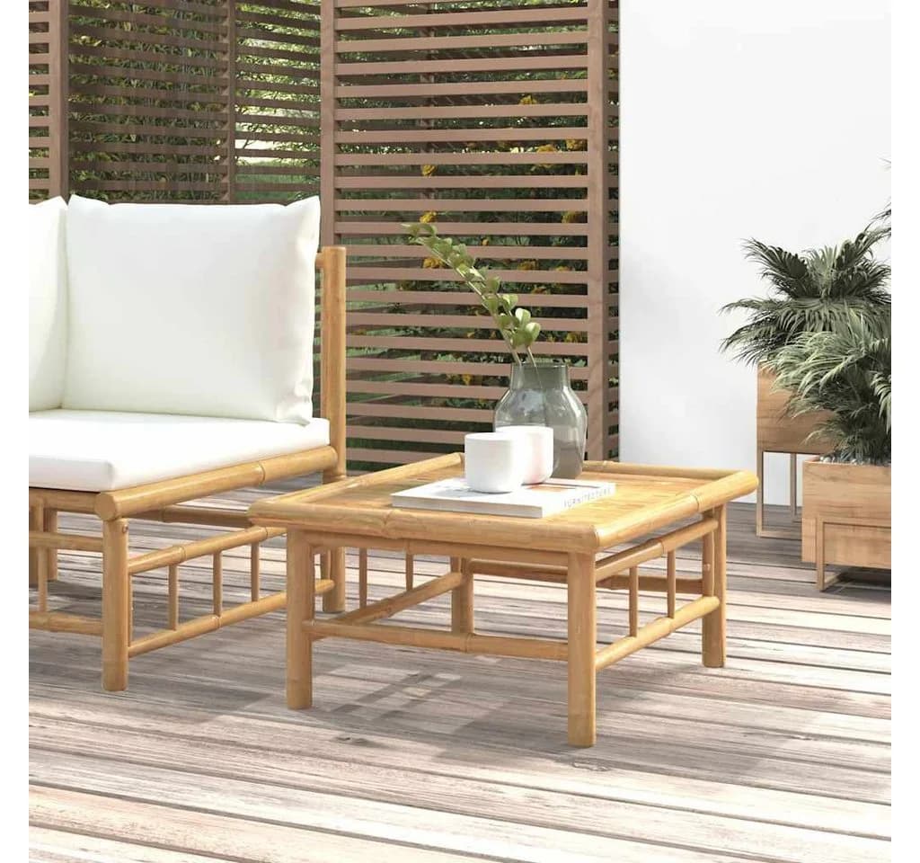 vidaXL Gartentisch Bambus 65x55x30 cm Naturbelassen