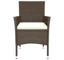 vidaXL Gartenstuhl 4er-Set mit Kissen Braun Poly Rattan Bild 4