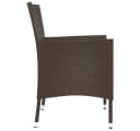 vidaXL Gartenstuhl 4er-Set mit Kissen Braun Poly Rattan Bild 5