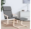 vidaXL Polsterhocker Dunkelgrau Stoff Abnehmbarer Bezug Bild 3