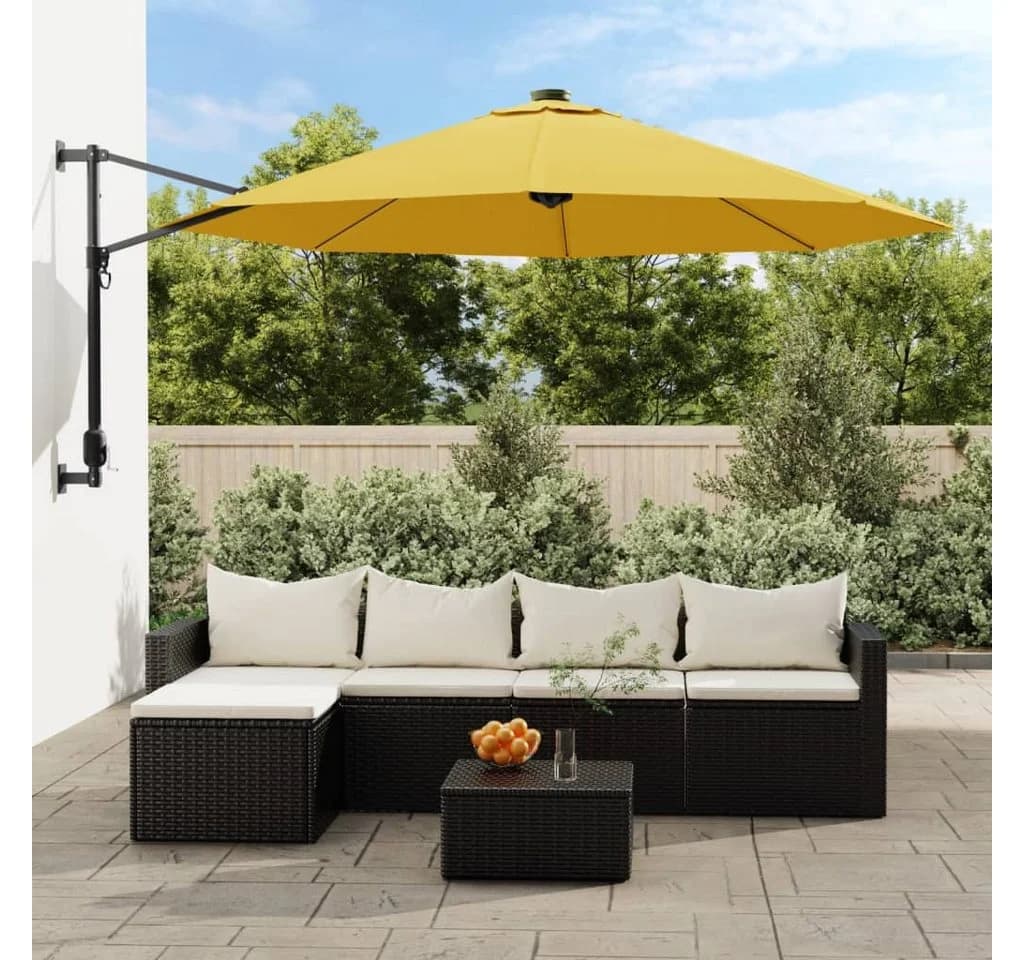 vidaXL Wand-Balkonschirm Sonnenschirm Gelb 290 cm