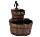 vidaXL Wasserfall Gartenbrunnen mit Pumpe Massivholz Tanne Braun Bild 3