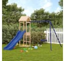 vidaXL Spielturm Massivholz Kiefer mit Rutsche und Schaukel Bild 1