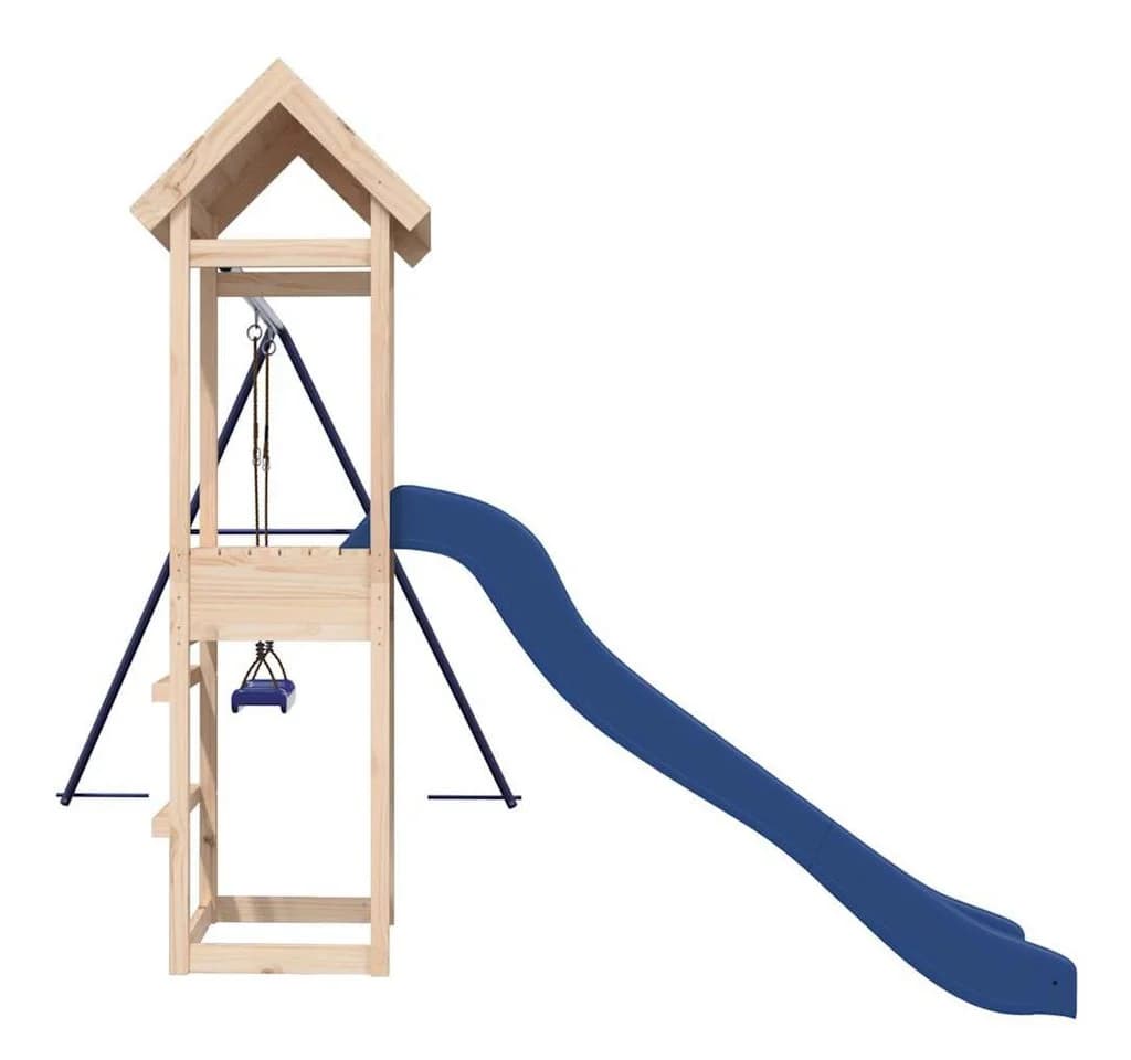 vidaXL Spielturm Massivholz Kiefer mit Rutsche und Schaukel - Bild 5