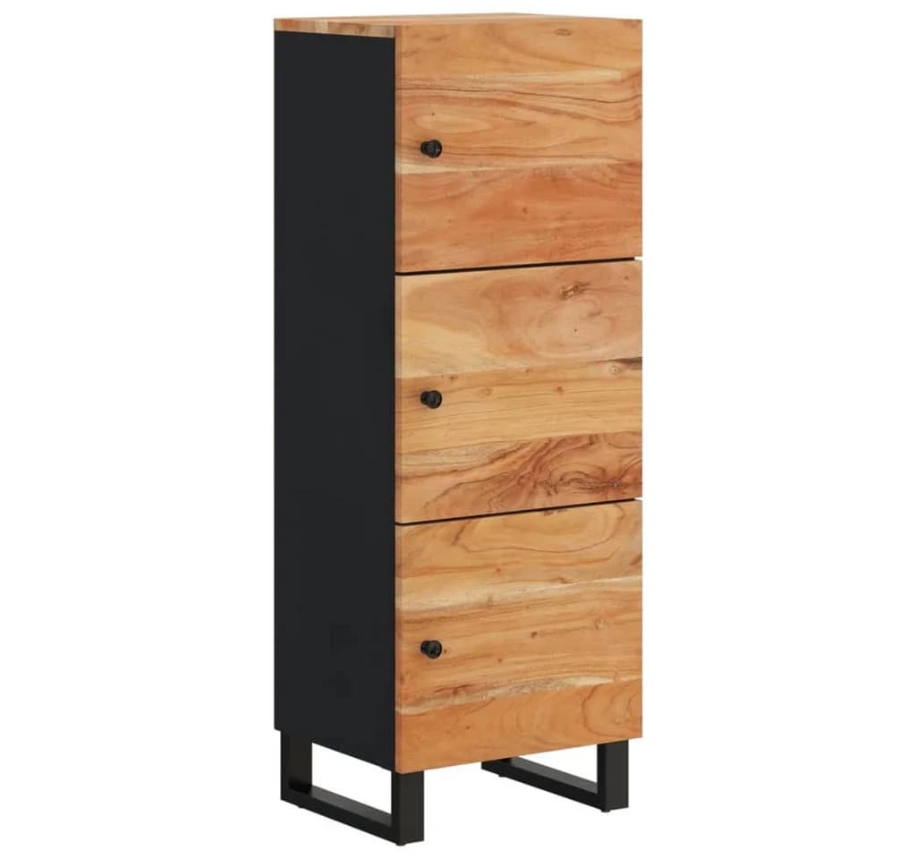 vidaXL Highboard mit 3 Türen Massivholz Akazie & Eisen - Bild 2