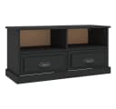 vidaXL TV-Schrank Schwarz Holzwerkstoff Bild 2