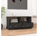 vidaXL TV-Schrank Schwarz Holzwerkstoff Bild 3