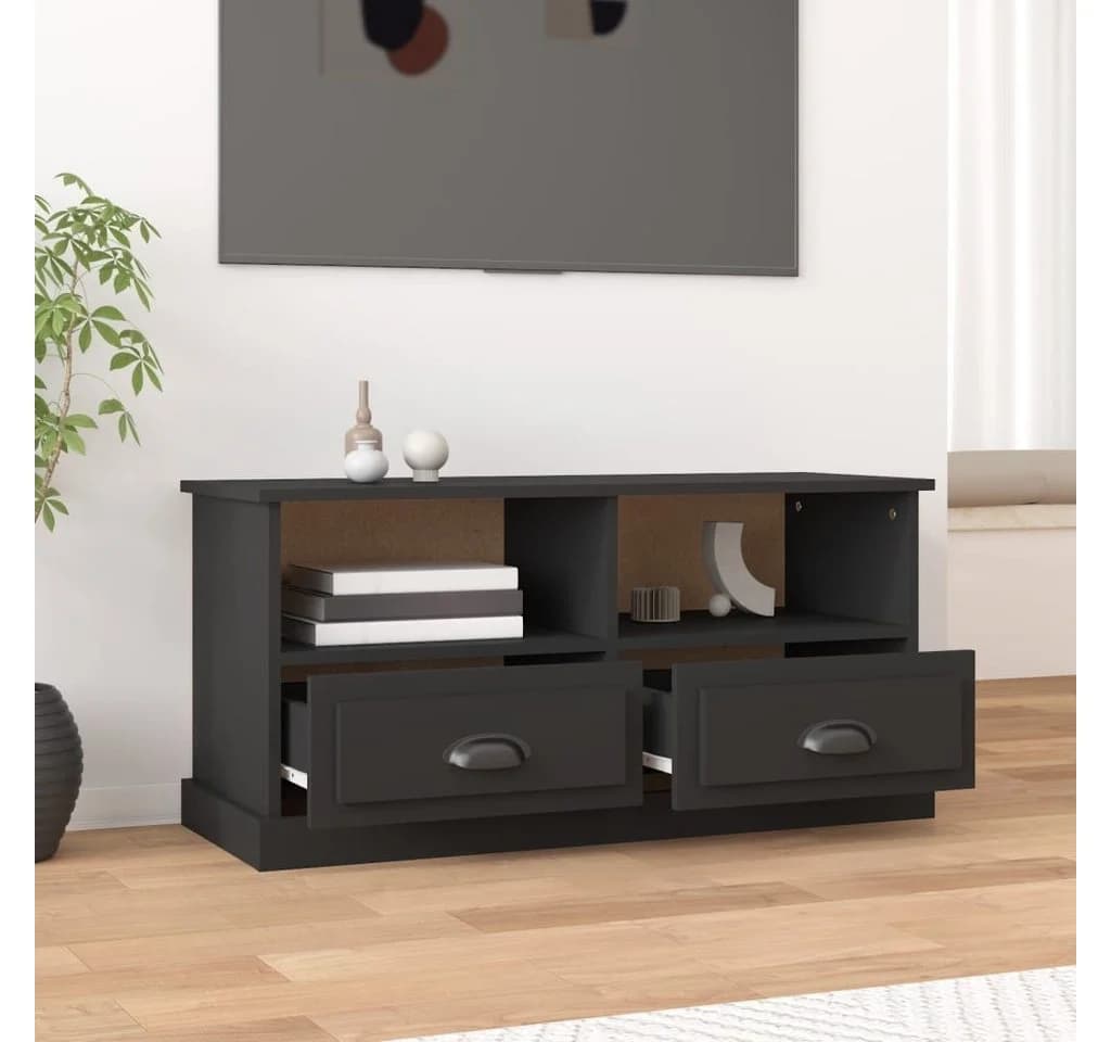 vidaXL TV-Schrank Schwarz Holzwerkstoff - Bild 3