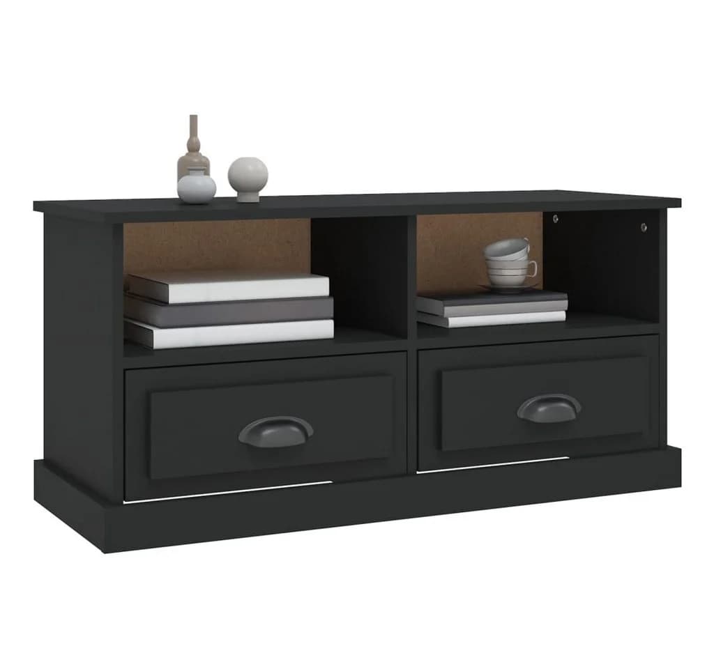 vidaXL TV-Schrank Schwarz Holzwerkstoff - Bild 4