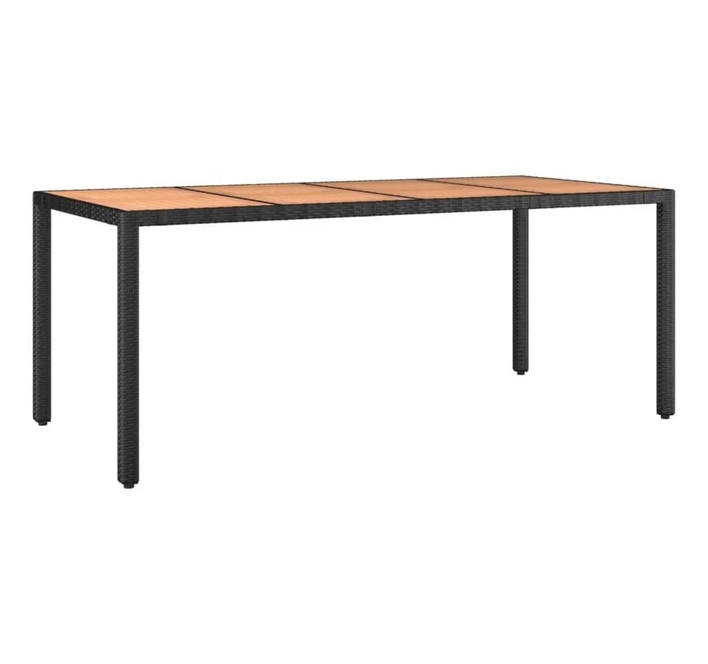 vidaXL Garten-Essgruppe 7-tlg. Schwarz Poly Rattan mit Kissen - Bild 5