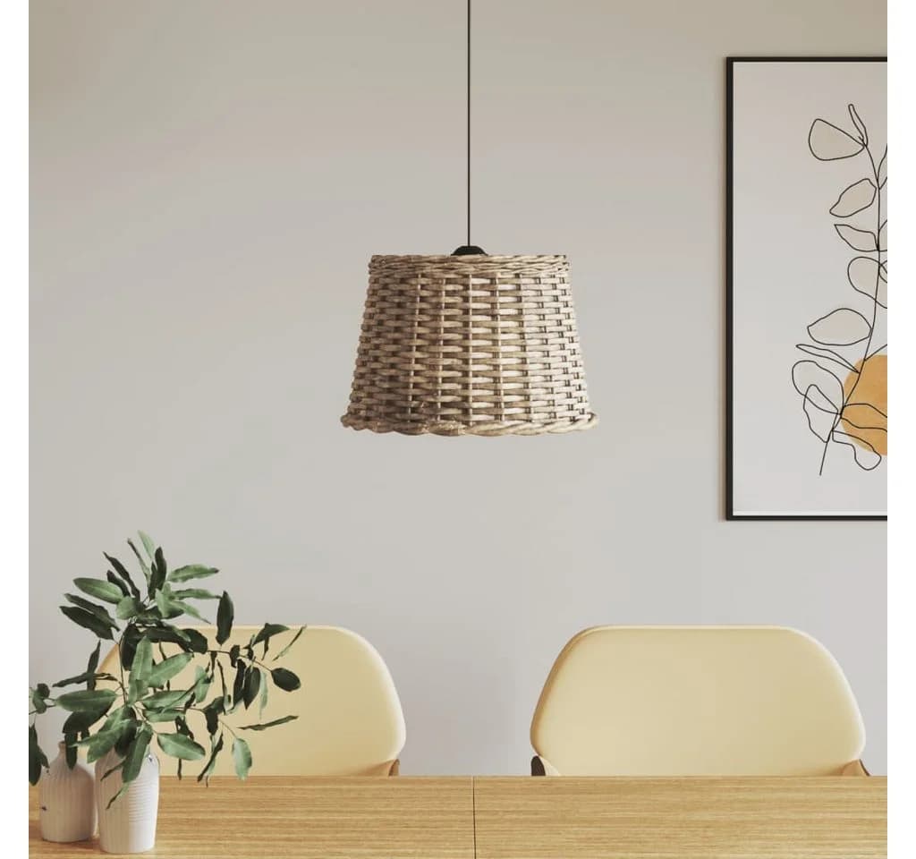 vidaXL Lampenschirm Korbweide Braun Ø40x26 cm