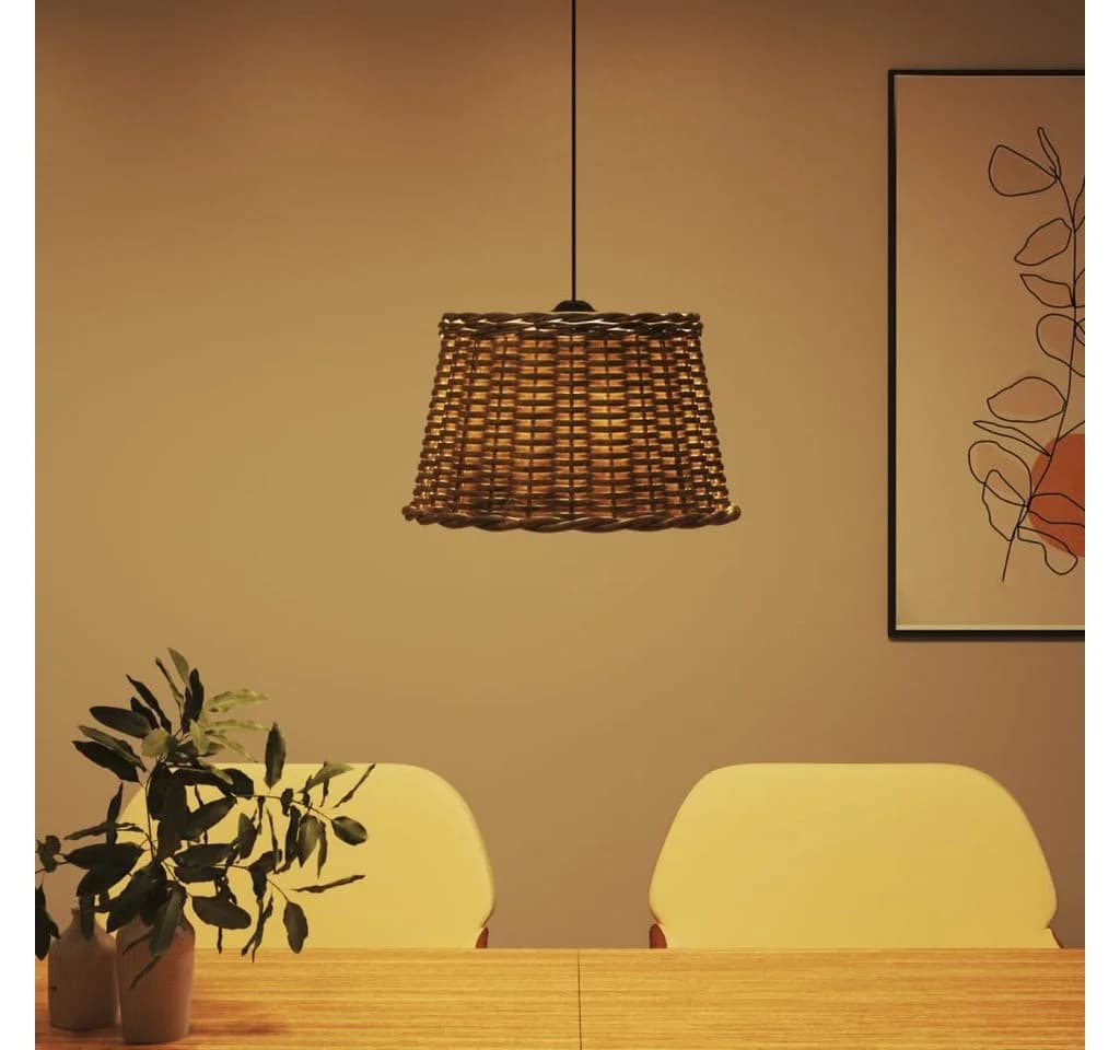 vidaXL Lampenschirm Braun Ø45x28 cm Korbweide - Bild 3