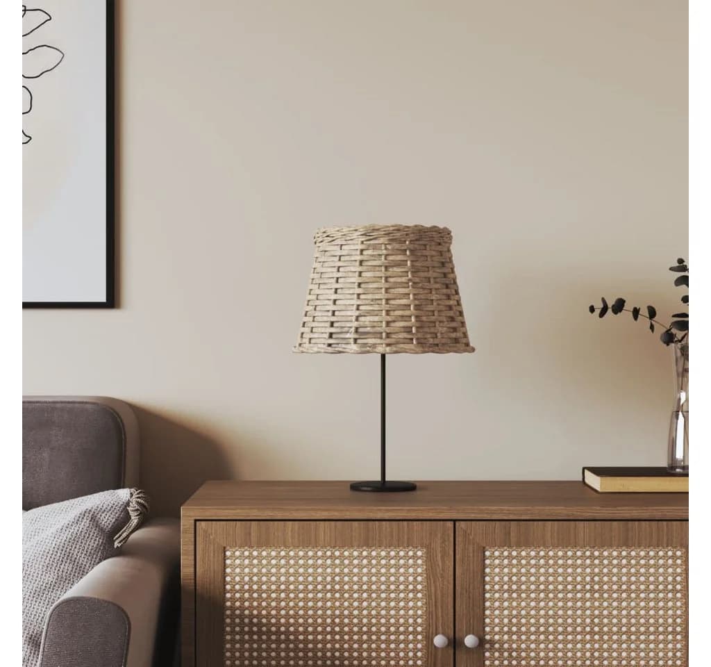 vidaXL Lampenschirm Braun Ø25x17 cm Weidengeflecht