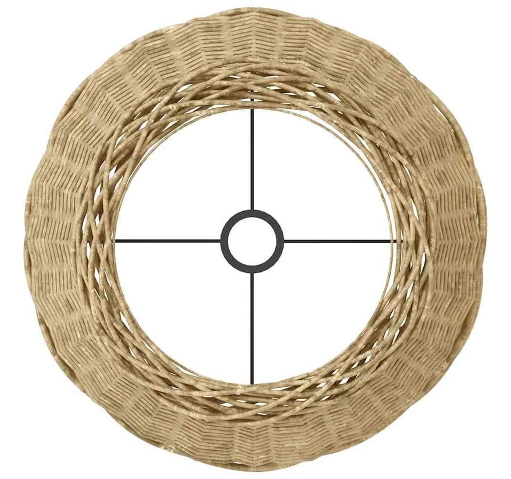 vidaXL Lampenschirm Braun Ø45x28 cm Korbweide - Bild 5