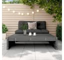 vidaXL Gartenhocker Grau Massivholz Kiefer 120x80 cm Bild 3