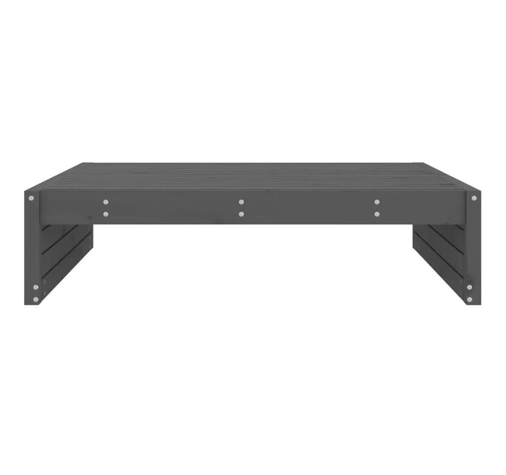 vidaXL Gartenhocker Grau Massivholz Kiefer 120x80 cm - Bild 4